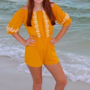Yellow Francesca’s Romper